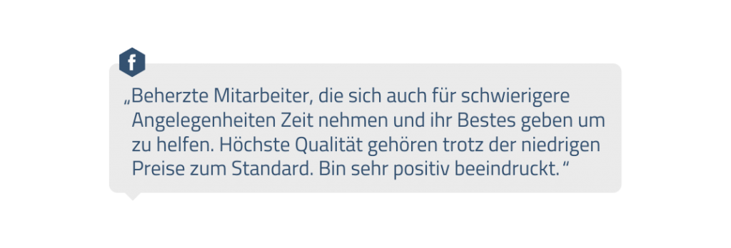 Höchste Qualität trotz niedriger Preise