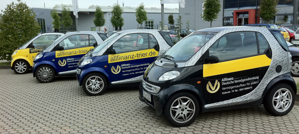 Fahrzeugbeschriftung Allianz Deutsche Vermögensberatung Trier